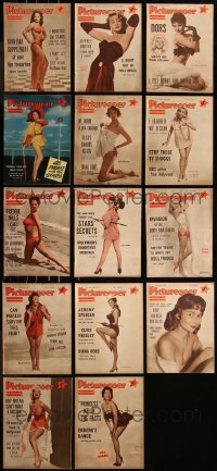 8s0548 LOT OF 14 PICTUREGOER 1956 ENGLISH MOVIE MAGAZINES 1956 filled with great images & articles!