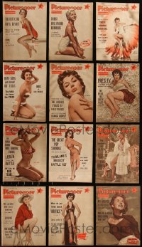 8s0549 LOT OF 12 PICTUREGOER 1956 ENGLISH MOVIE MAGAZINES 1956 filled with great images & articles!