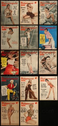 8s0551 LOT OF 14 PICTUREGOER 1957 ENGLISH MOVIE MAGAZINES 1957 filled with great images & articles!