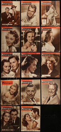 8s0537 LOT OF 14 PICTUREGOER 1949 ENGLISH MOVIE MAGAZINES 1949 filled with great images & articles!