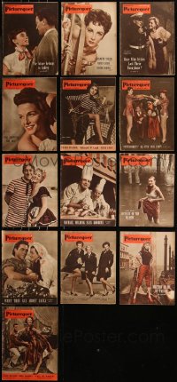 8s0542 LOT OF 13 PICTUREGOER 1952 ENGLISH MOVIE MAGAZINES 1952 filled with great images & articles!