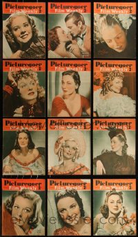 8s0531 LOT OF 12 PICTUREGOER 1940 ENGLISH MOVIE MAGAZINES 1940 filled with great images & articles!