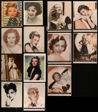 8s0635 LOT OF 13 PROMO PORTRAITS OF PRETTY LADIES 1930s-1950s beautiful actresses & more!