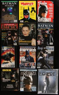 8s0457 LOT OF 12 MAGAZINES WITH BATMAN COVERS 1980s-2010s filled with great images & articles!