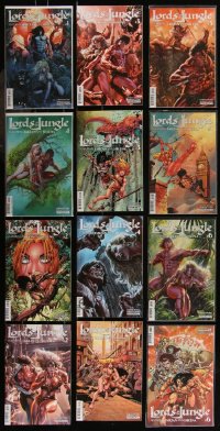 8s0228 LOT OF 12 LORDS OF THE JUNGLE DYNAMITE COMIC BOOKS 2010s featuring Tarzan & Sheena!