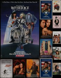 8s0734 LOT OF 13 MOSTLY UNFOLDED MISCELLANEOUS 27X40 POSTERS 1980s-2000s a variety of movie images!