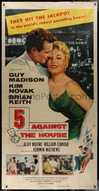 8t0179 5 AGAINST THE HOUSE 3sh 1955 great art of super sexy Kim Novak gambling in Reno Nevada!