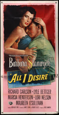 8t0182 ALL I DESIRE 3sh 1953 art of sexy Barbara Stanwyck & Richard Carlson, directed by Douglas Sirk