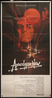 8t0185 APOCALYPSE NOW 3sh 1979 Francis Ford Coppola, classic Bob Peak art of Brando and Sheen!