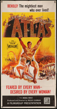 8t0186 ATLAS 3sh 1961 strongman Michael Forest is feared by every man & desired by every woman!