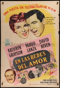 8t0153 TOAST OF NEW ORLEANS Argentinean 1952 Mario Lanza, pretty Kathryn Grayson & David Niven!