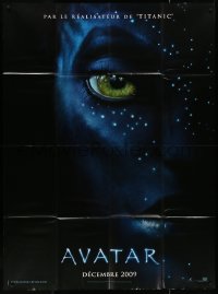 8t0739 AVATAR teaser French 1p 2009 James Cameron directed, huge close up of Zoe Saldana!