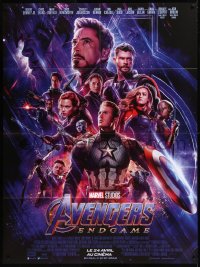 8t0740 AVENGERS: ENDGAME advance French 1p 2019 Marvel, montage with Downey Jr., Hemsworth & cast!