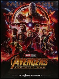 8t0741 AVENGERS: INFINITY WAR advance French 1p 2018 Robert Downey Jr., Marvel Comics cast montage!