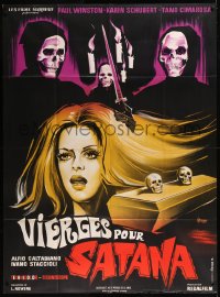 8t1215 UNA SPADA PER BRANDO French 1p 1972 cool Belinsky art of sexy girl & creepy skull-faced guys!