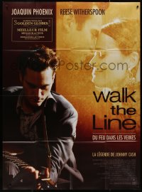 8t1222 WALK THE LINE French 1p 2006 Joaquin Phoenix as music legend Johnny Cash, Reese Witherspoon!