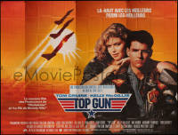 8t0642 TOP GUN French 8p 1986 great image of Tom Cruise & Kelly McGillis, Navy fighter jets, rare!