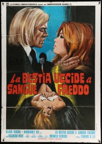 8t0420 ASYLUM EROTICA Italian 1p 1971 art of Klaus Kinski & sexy Margaret Lee by Franco!