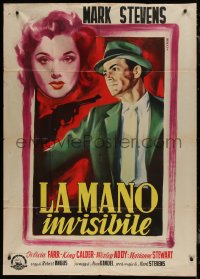 8t0618 TIMETABLE Italian 1p 1958 Mark Stevens, Felicia Farr, deadly minutes, Donelli art, rare!