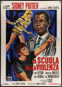 8t0619 TO SIR, WITH LOVE Italian 1p 1968 Sidney Poitier, Judy Geeson, James Clavell, different art!