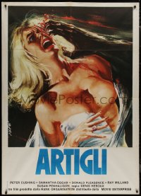 8t0626 UNCANNY Italian 1p 1977 different Mafe art of sexy near-naked blonde attacked by monster!