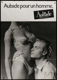 8t0675 AUBADE DS 46x65 French advertising poster 2000s incredibly sexy lingerie advertisement!