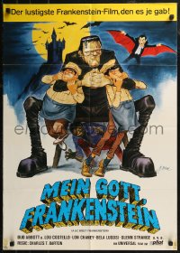 8w0184 ABBOTT & COSTELLO MEET FRANKENSTEIN German R1970 Wolfman & Dracula, Bud & Lou, Dill art!