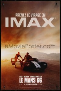 8x0340 FORD V FERRARI IMAX teaser French 16x24 2019 Bale, Damon, Ford GT40 race car, Le Mans '66!