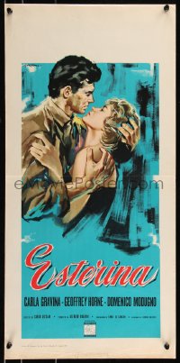 8x0835 ESTERINA Italian locandina 1959 Carla Gravina in the title role, romantic Symeoni art!