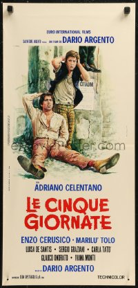 8x0847 FIVE DAYS OF MILAN Italian locandina 1973 Dario Argento's Le Cinque Giornate, Casaro art!