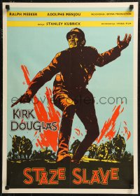 8x0177 PATHS OF GLORY Yugoslavian 20x28 1960s Stanley Kubrick, different artwork of Kirk Douglas!