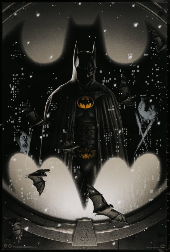 : 8y0007 BATMAN RETURNS #40/175 24x36 art print 2020 Mondo.  Matt Ryan Tobin art, regular edition!