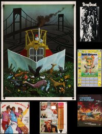 9a0165 LOT OF 11 MOSTLY UNFOLDED SPECIAL POSTERS 1970s-1980s a variety of cool images!