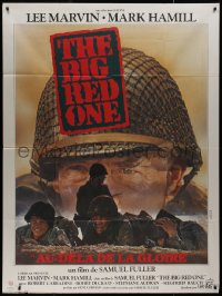 9b1343 BIG RED ONE French 1p 1980 Sam Fuller, different Landi art of Lee Marvin & Hamill in WWII!