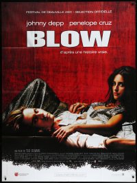 9b1348 BLOW French 1p 2001 Johnny Depp & Penelope Cruz in cocaine biography directed by Ted Demme!