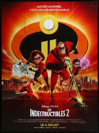 9b1518 INCREDIBLES 2 advance French 1p 2018 Disney/Pixar, great image of the superhero family!