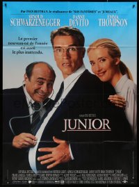 9b1532 JUNIOR French 1p 1995 Arnold Schwarzenegger is a pregnant man, Danny DeVito, Emma Thompson!