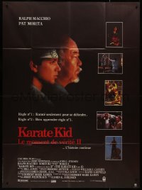 9b1534 KARATE KID PART II French 1p 1986 great profile of Pat Morita as Mr. Miyagi & Ralph Macchio!