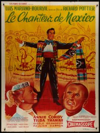 9b1553 LE CHANTEUR DE MEXICO French 1p R1970s colorful art of Luis Mariano, Bourvil & Annie Cordy!