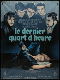 9b1555 LE DERNIER QUART D'HEURE French 1p 1962 Roger Soubie art of Georges Riviere & cast!