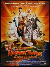 9b1580 LOONEY TUNES BACK IN ACTION French 1p 2003 Brendan Fraser, Jenna Elfman, Steve Martin!