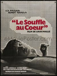 9b1617 MURMUR OF THE HEART French 1p 1971 Louis Malle's Le Souffle Au Coeur, smoking Benoit Ferreux!