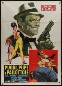 9b0748 BONNE CHANCE, CHARLIE Italian 1p 1967 Avelli art of Eddie Constantine & mostly naked women!