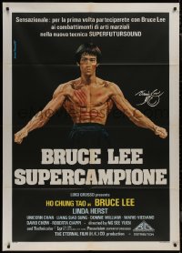 9b0756 BRUCE LEE: THE MAN, THE MYTH Italian 1p 1980 Bruce Lee biography, different Tarantelli art!