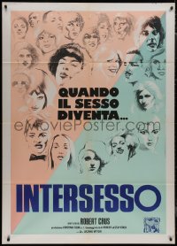 9b0961 INTERSESSO Italian 1p 1981 great montage art of many different men and women!