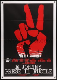 9b0972 JOHNNY GOT HIS GUN Italian 1p 1974 from Dalton Trumbo novel, great different art, rare!