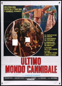 9b1004 LAST SURVIVOR Italian 1p 1978 Italian modern man & woman vs primitive cannibals, gruesome!