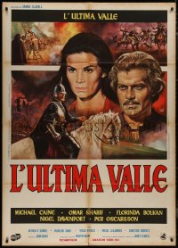 9b1005 LAST VALLEY Italian 1p 1971 James Clavell, different art of Omar Sharif & Florinda Bolkan!