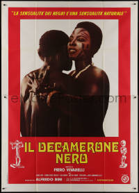 9b0447 BLACK DECAMERON Italian 2p 1972 Il decamerone nero, close up of African native woman & child!