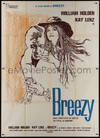 9b0459 BREEZY Italian 2p 1976 directed by Clint Eastwood, art of William Holden & Kay Lenz!